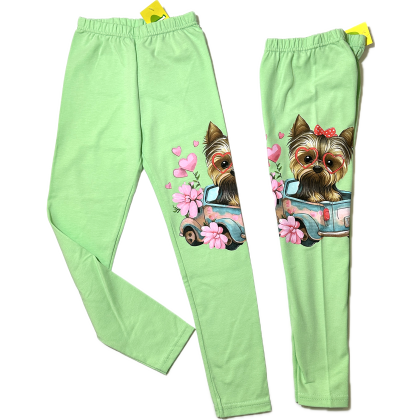 Legginsy bawełniane   LIDIA - Piesek York